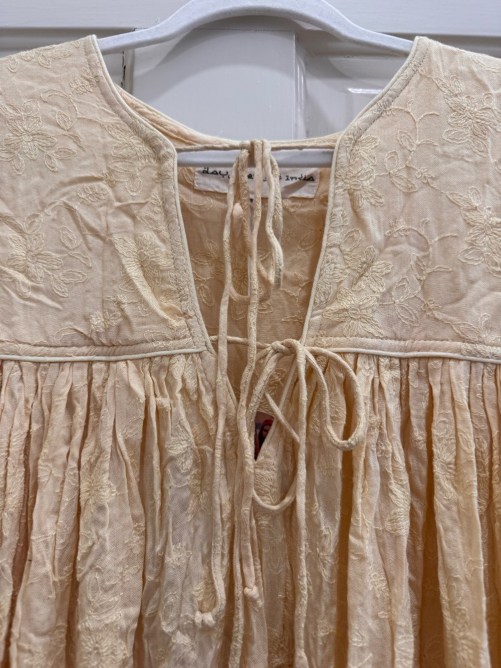 Daughters of India Cream Sleeveless Tiered Maxi Dress - Picture 5 of 6